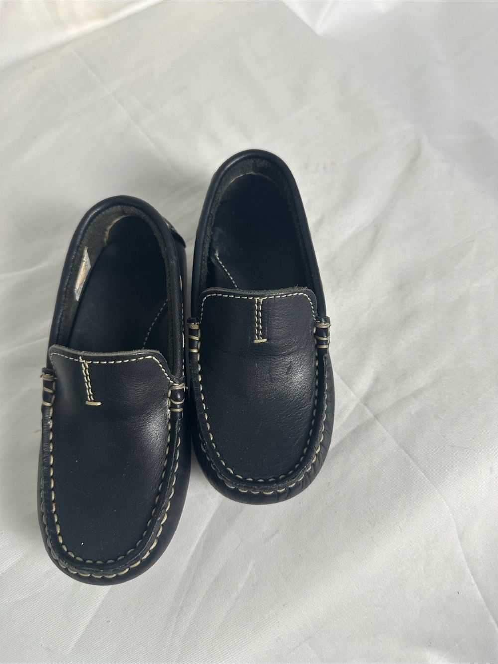 Kids Jacadi Black Leather Driving Loafers EU 26 NWOB